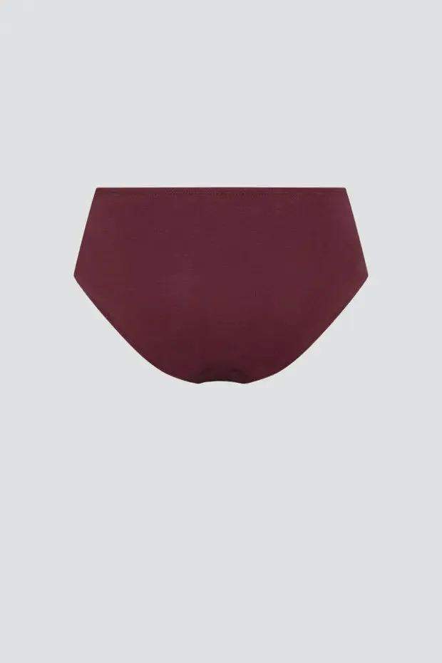 100% Burgundy Organic Cotton Panty by Comazo