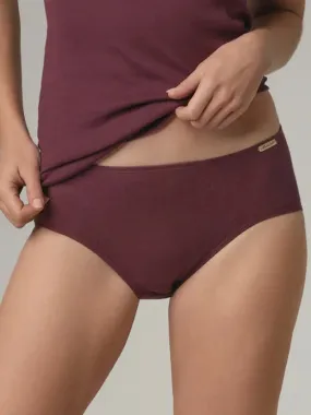 100% Burgundy Organic Cotton Panty by Comazo