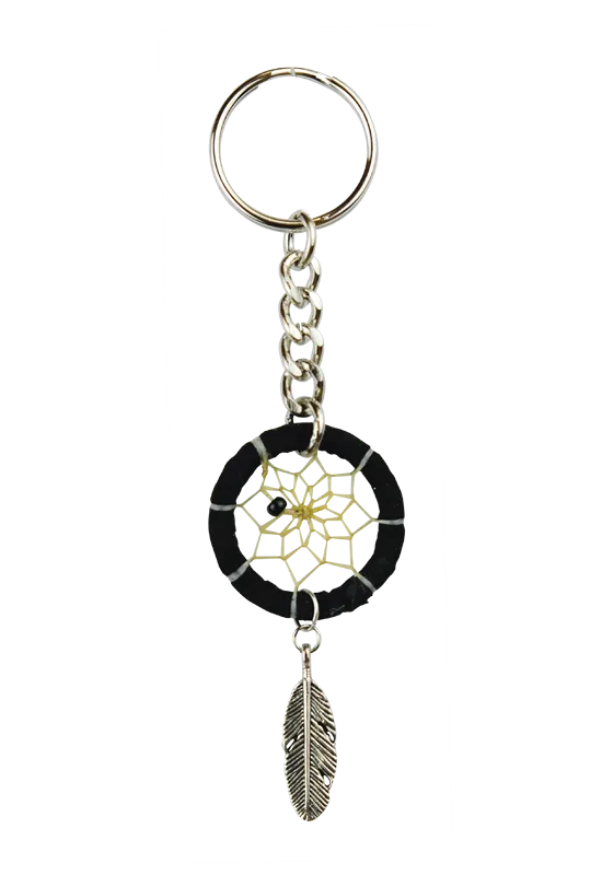 1.25” Dreamcatcher Keychain w/ feather