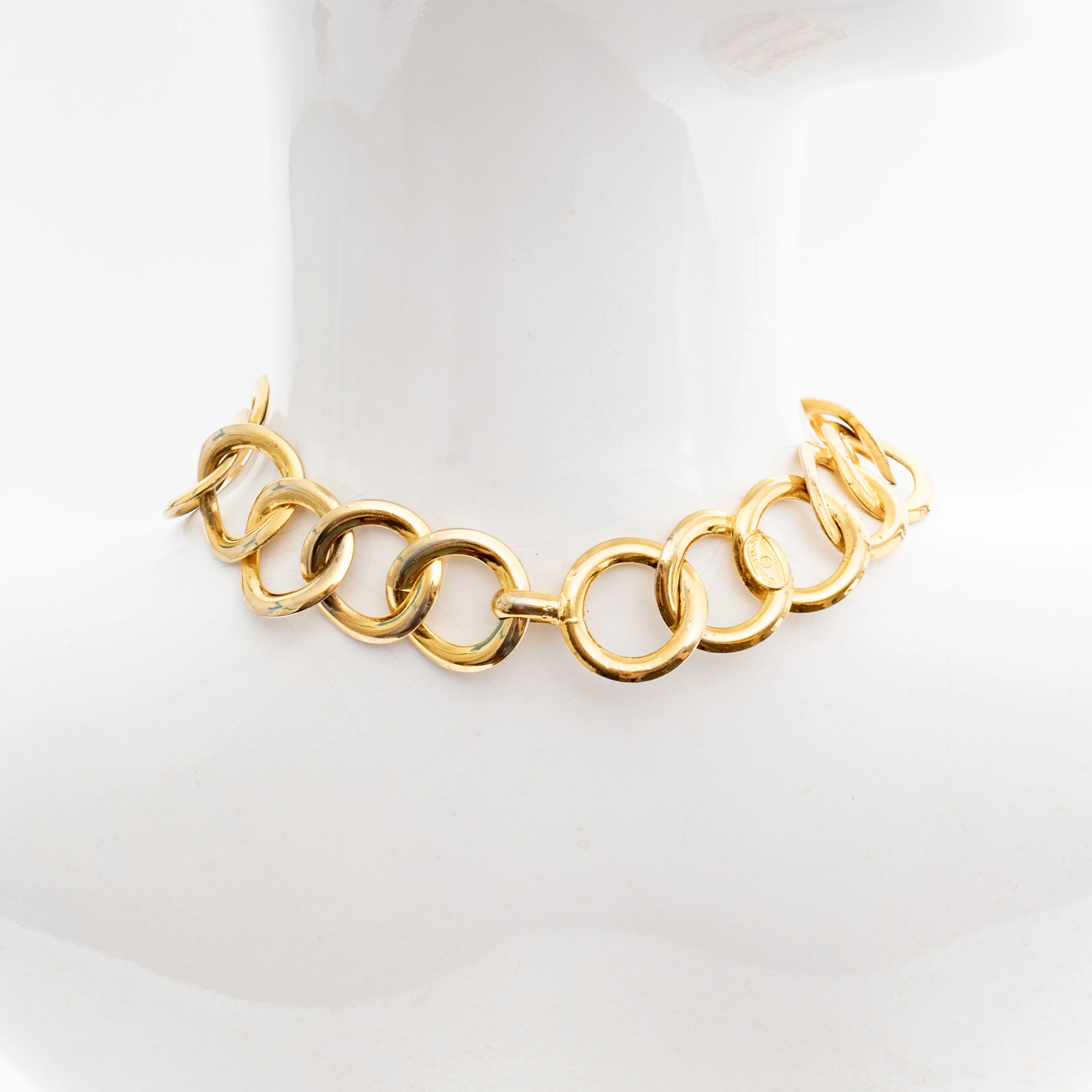 1980s Chain Link Gold-Tone Necklace