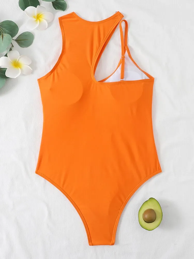 2023 New Women Sexy One Piece Swimsuit Female Hollow Out Bathing Suit