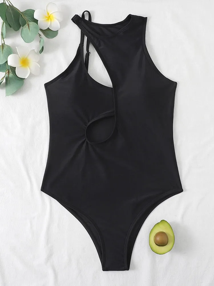 2023 New Women Sexy One Piece Swimsuit Female Hollow Out Bathing Suit