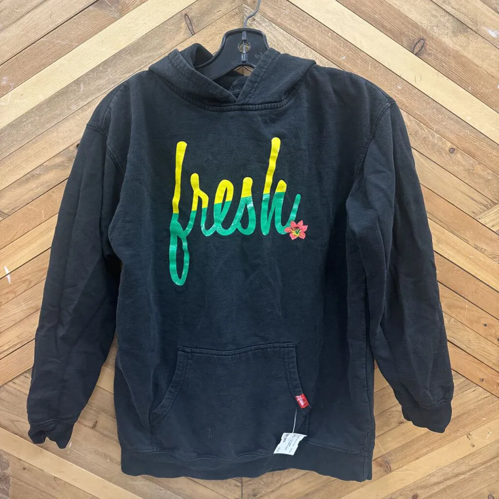 22 Fresh - yourh hoodie- MSRP $70: Black (yellow green) -children-xxl