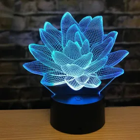 3D Lotus Flower LED Night Light