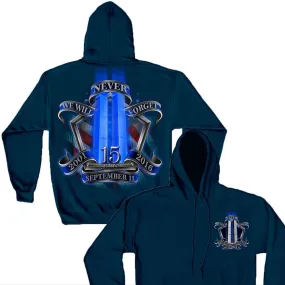 9/11 Memorial Navy Hoodie