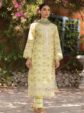 Aabyaan Embroidered Lawn Unstitched 3 Piece Suit - ABY23PL AP-10 ALYARA