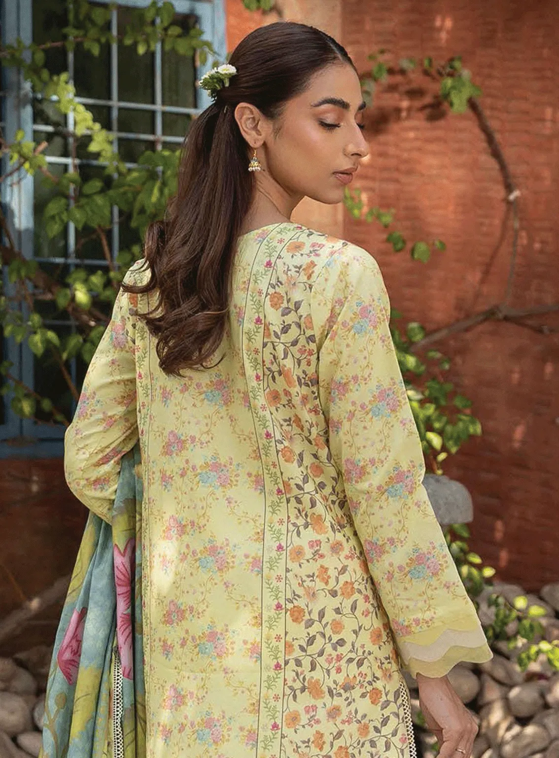 Aabyaan Embroidered Lawn Unstitched 3 Piece Suit - ABY23PL AP-10 ALYARA