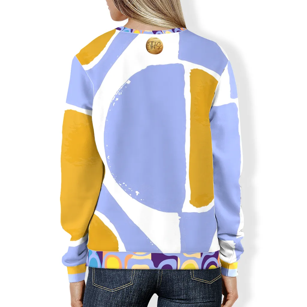 Abstract Blue Unisex Sweatshirt