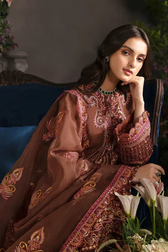 Afrozeh Embroidered Chiffon Unstitched 3 Piece Suit - 10