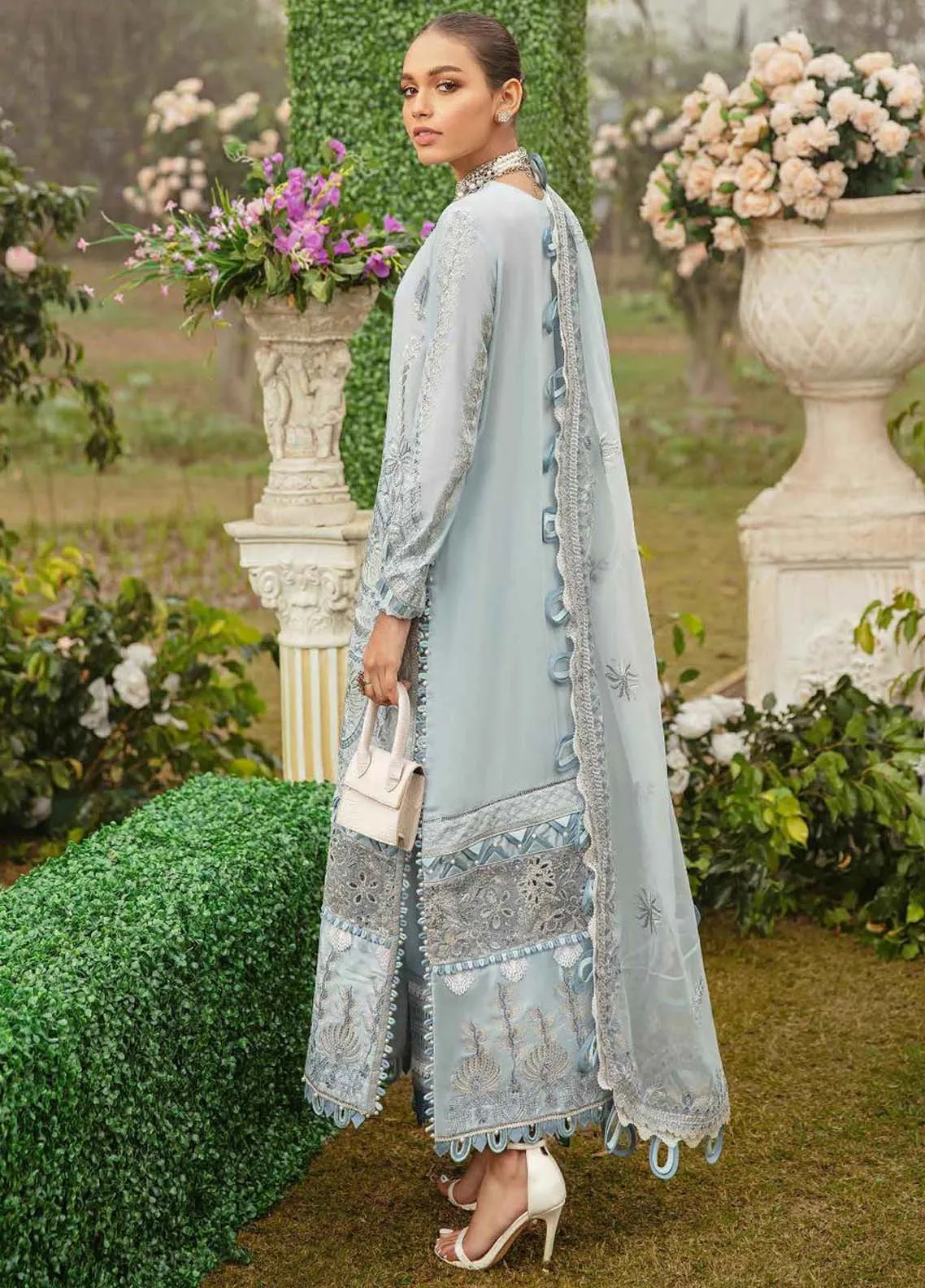 Afrozeh Embroidered Lawn Unstitched 3 Piece Suit - 08