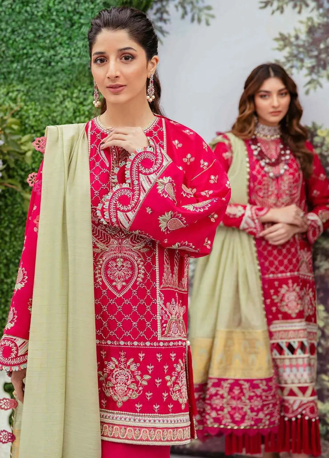 Afrozeh Embroidered Lawn Unstitched 3 Piece Suit - 09