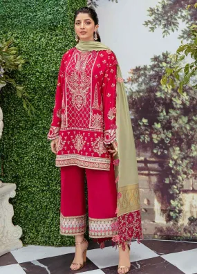 Afrozeh Embroidered Lawn Unstitched 3 Piece Suit - 09