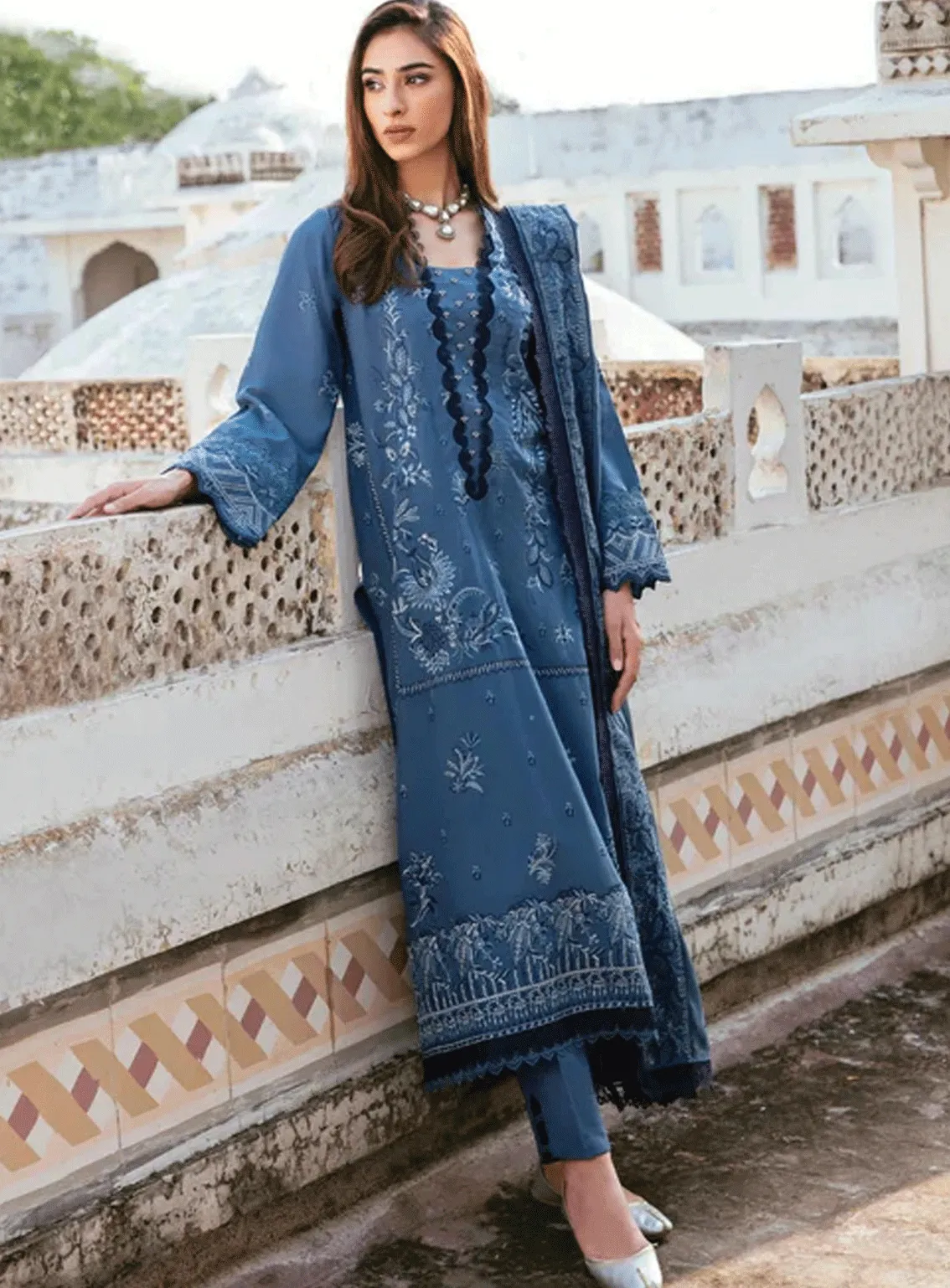 Afsanay By Florent Embroidered Khaddar Unstitched 3 Piece Suit - FL23AK FLK-3B