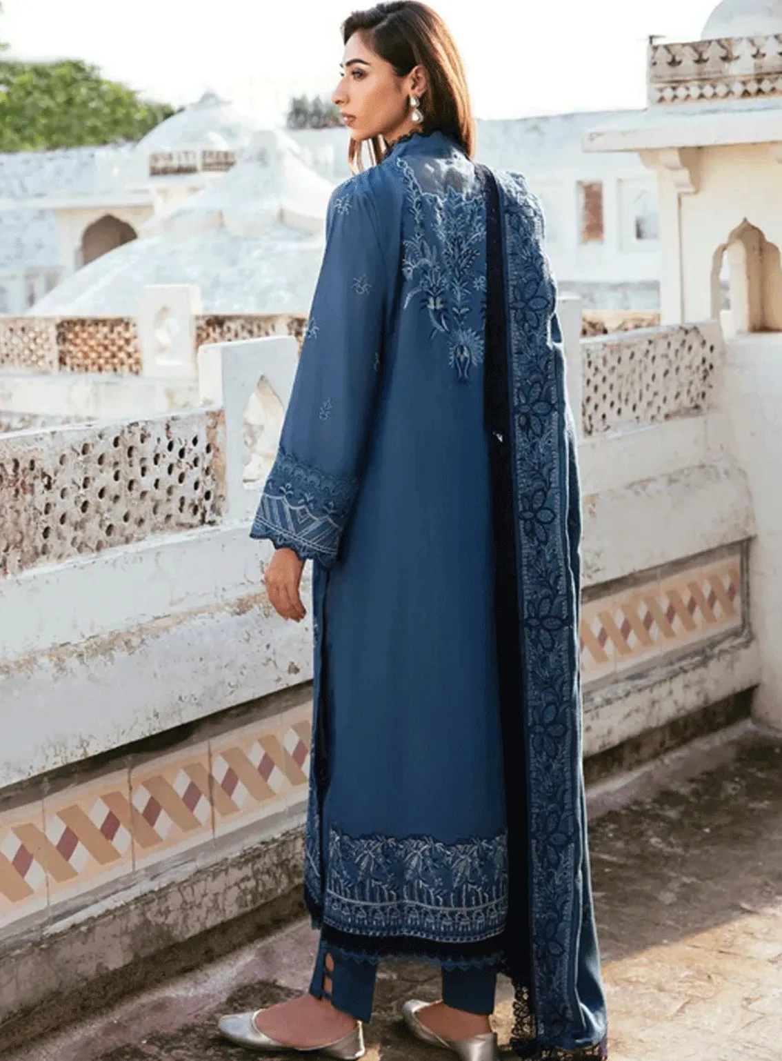 Afsanay By Florent Embroidered Khaddar Unstitched 3 Piece Suit - FL23AK FLK-3B