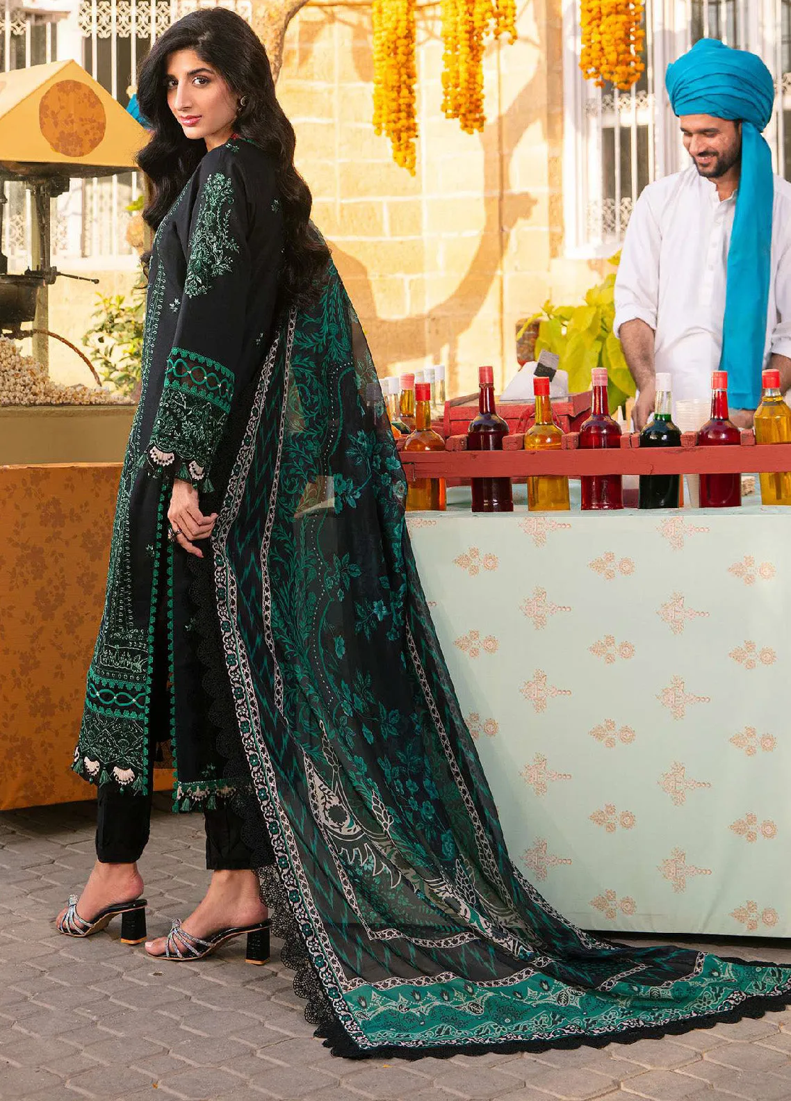 Aira By Asim Jofa Embroidered Jacquard Unstitched 3 Piece Suit - AJ24AP AJAR-32