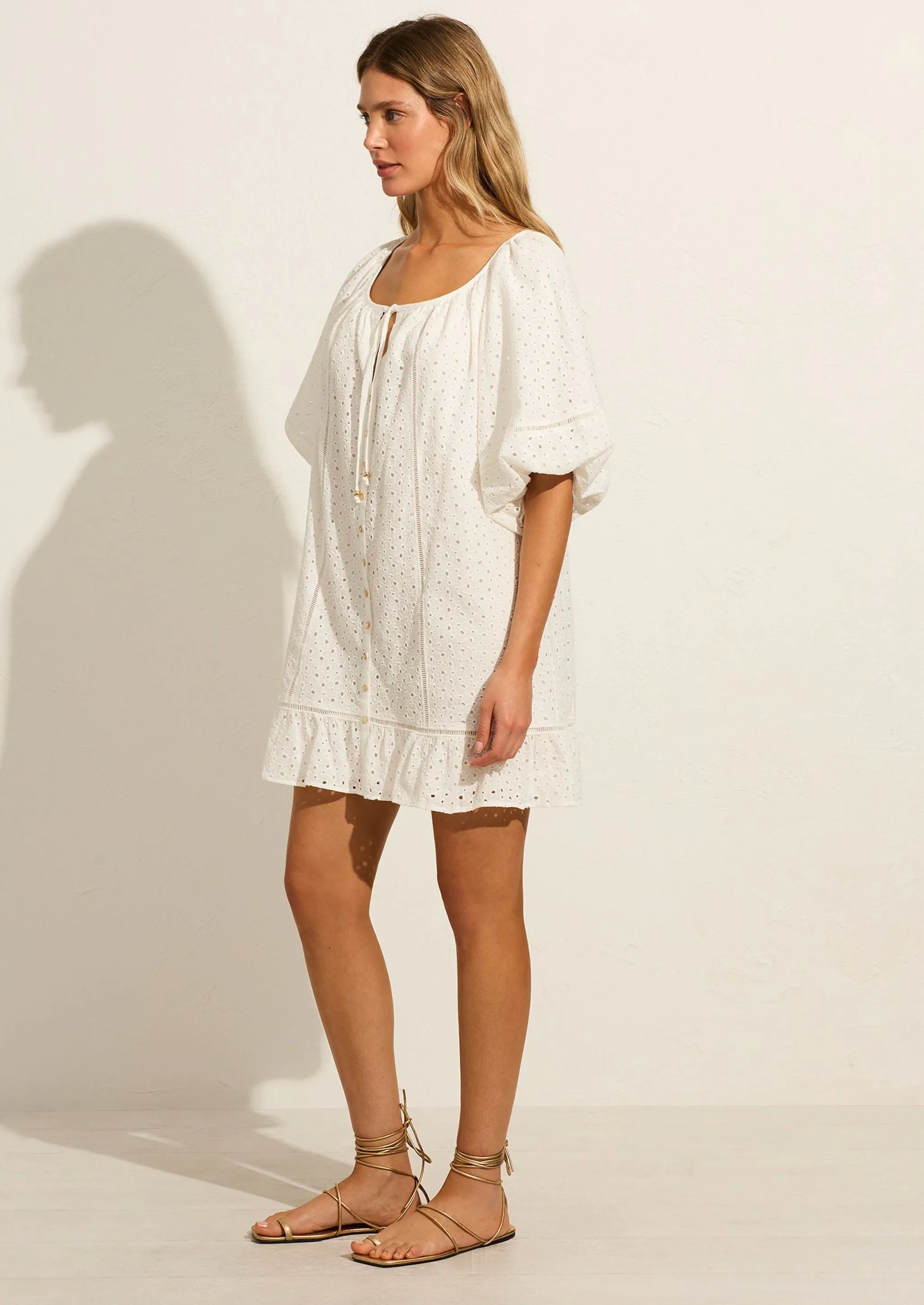 Alannah Embroidered Mini Dress