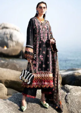 Alif By AJR Couture Signature Luxury Embroidered Lawn 3 Piece Unstitched Suit AJRC24ASLL-03 NOIR