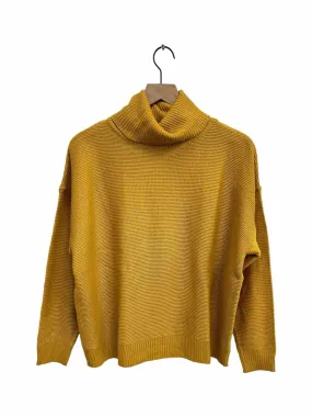 AMBIANCE APPAREL Yellow TURTLENECK Women Size L Sweater