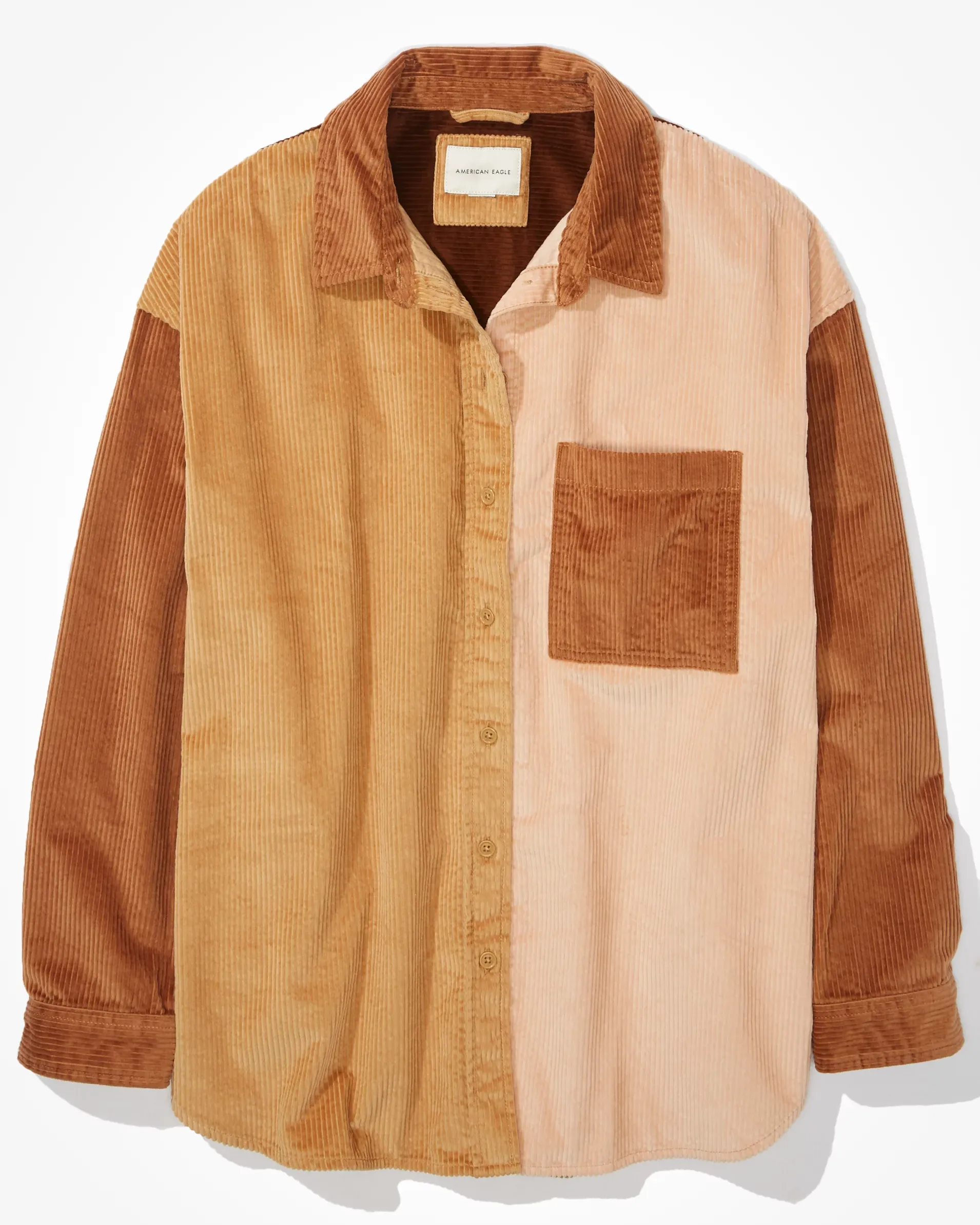 American Eagle AE Long-Sleeve Oversized Corduroy Shirt