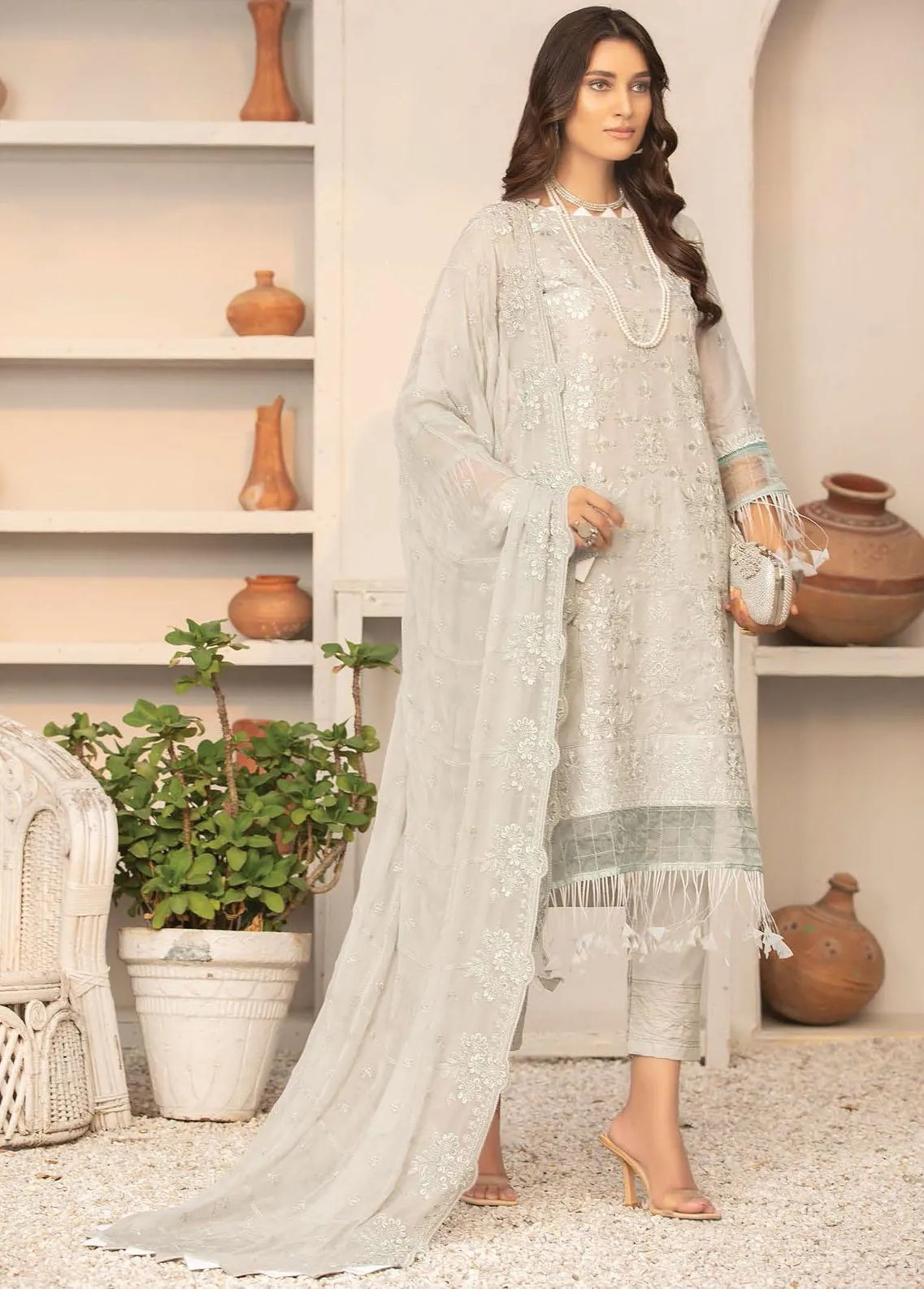 Andaz By Aalaya Embroidered Lawn Unstitched 3 Piece Suit - 04