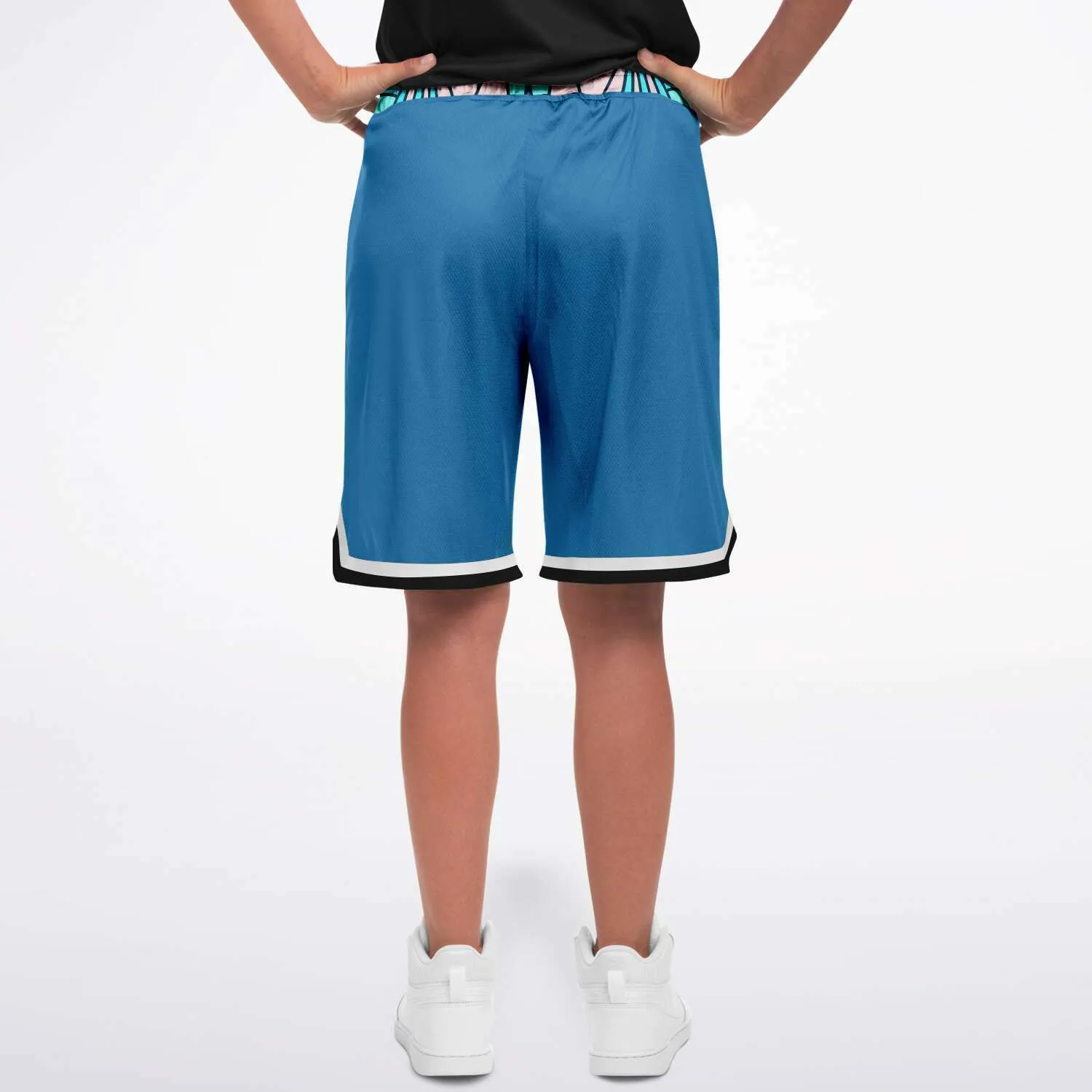 Aqua Amarillo Unisex Basketball Shorts