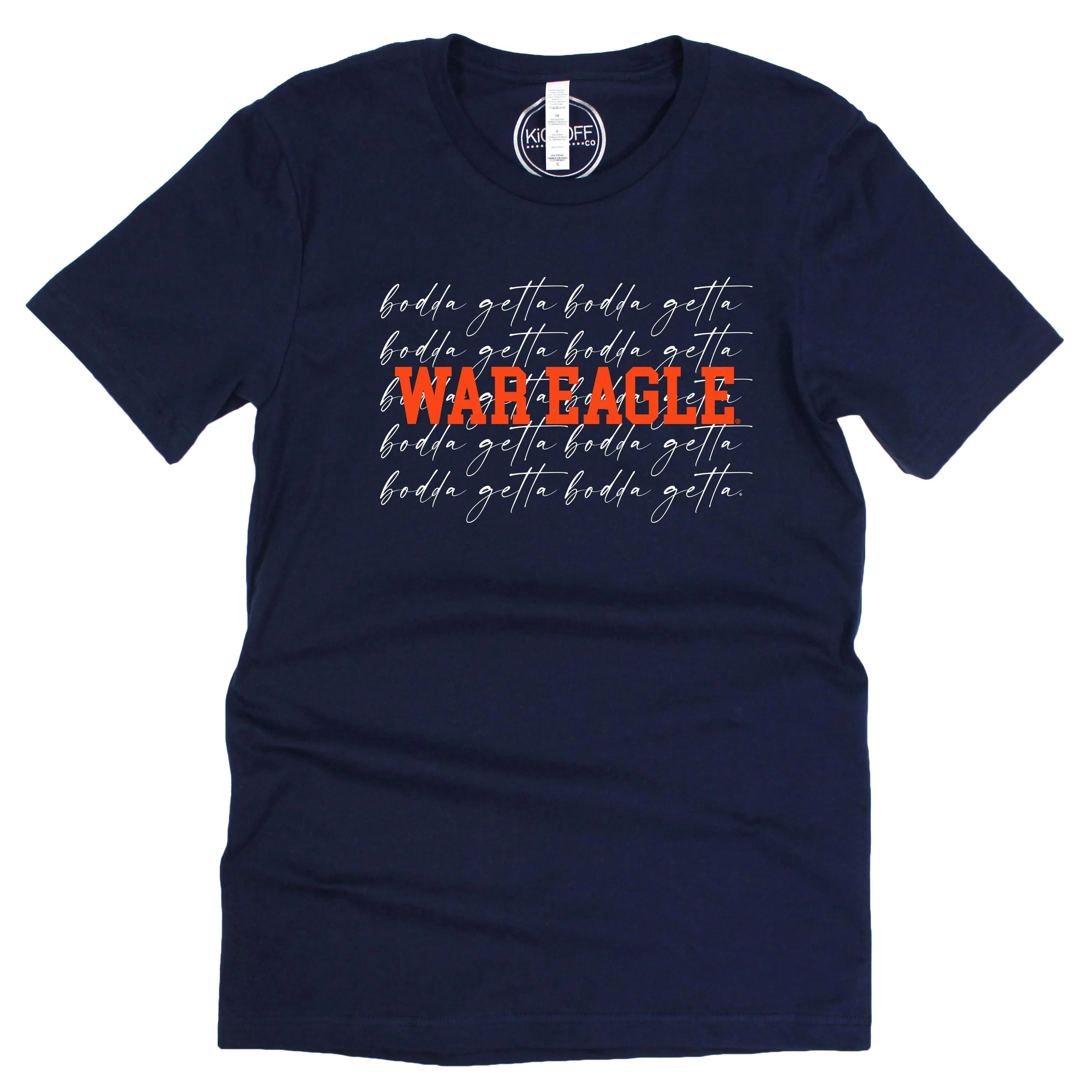 Auburn University College Script Short Sleeve T-shirt in Navy