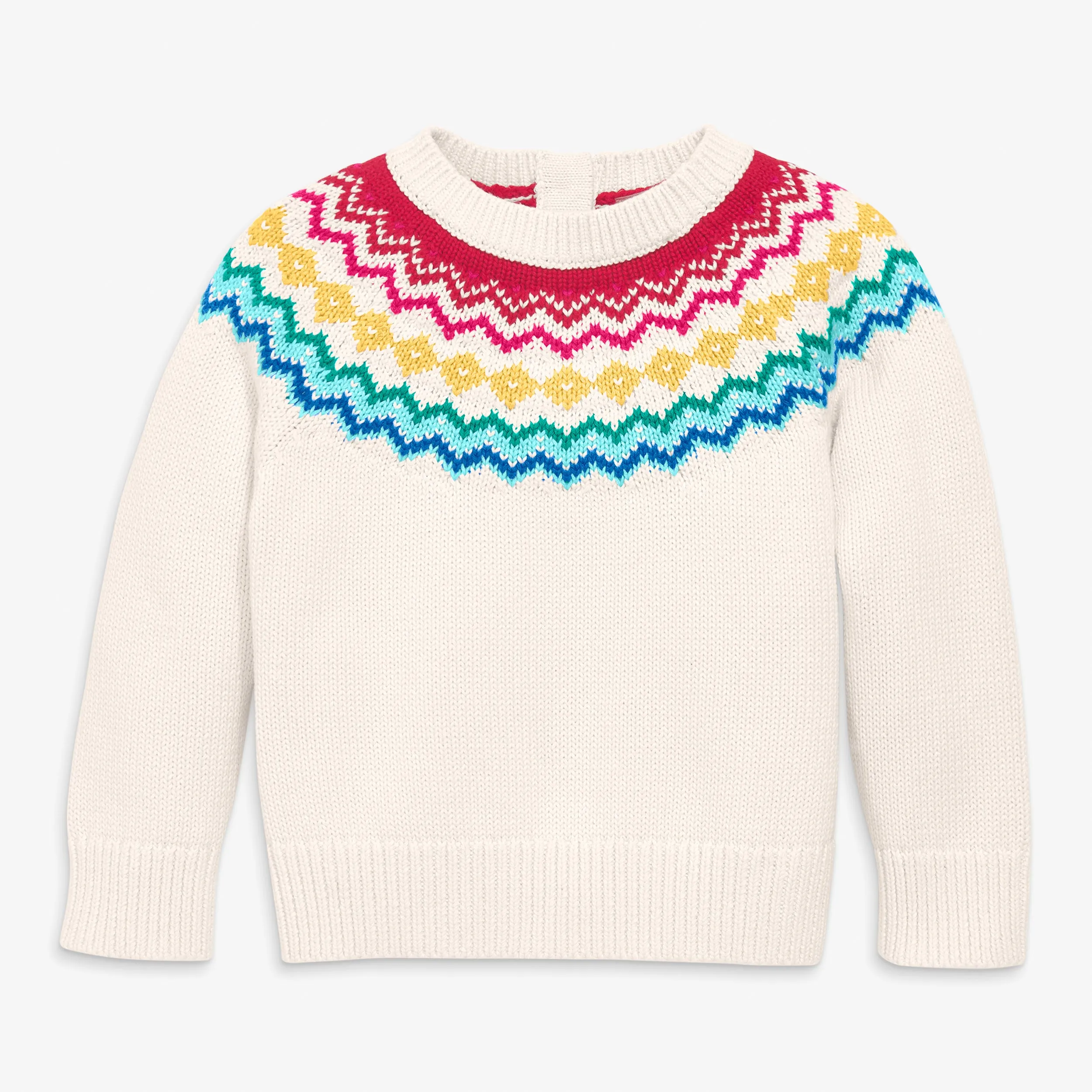 Baby rainbow fair isle sweater