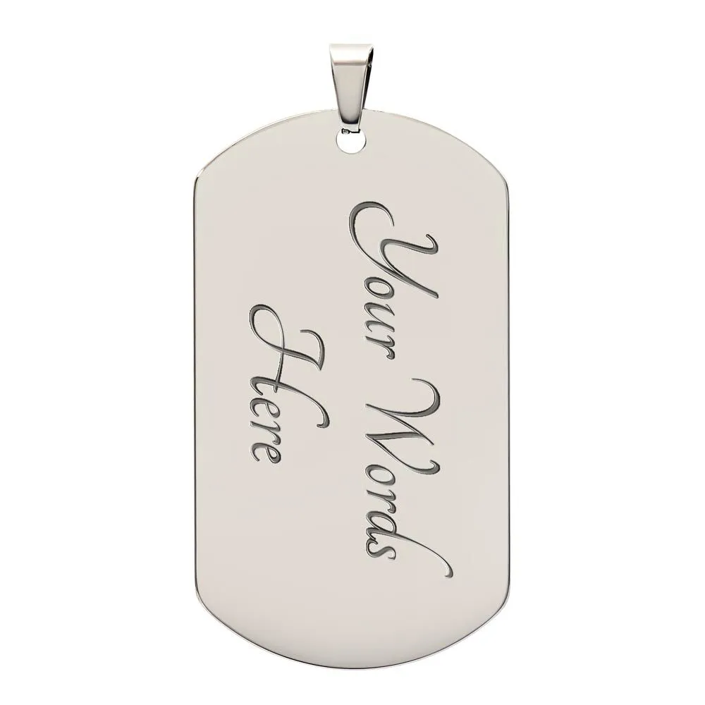 Badass Boricua Unbreakable Dog-Tag Necklace (Gold or Silver)