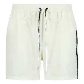 BALMAIN LOGO SWIM SHORTS IVORY