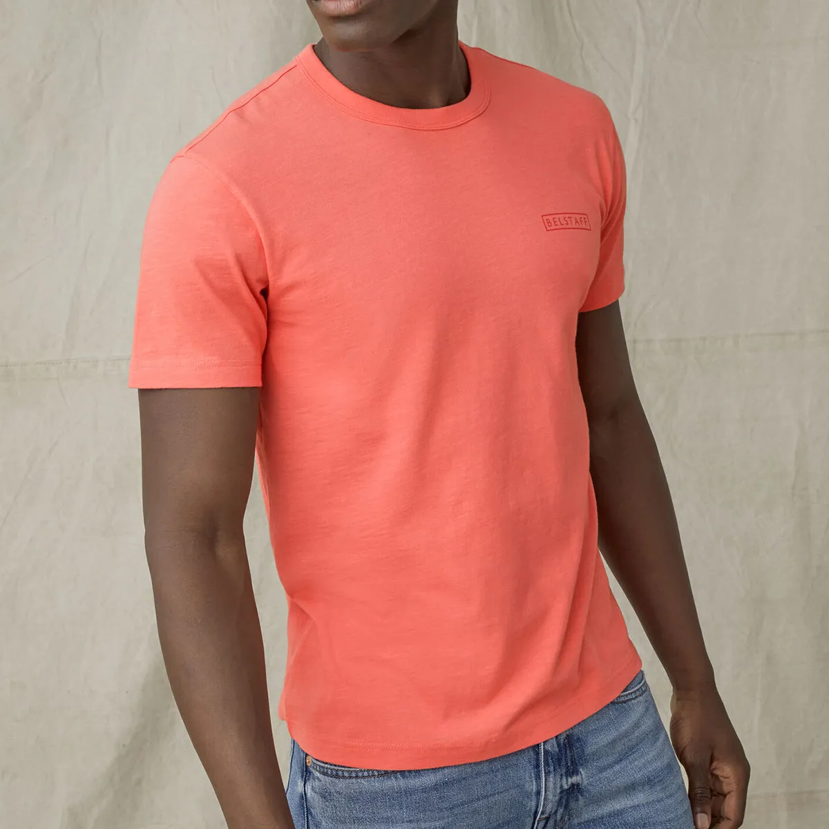 Belstaff - Bordered Graphic T-Shirt in Shell Pink