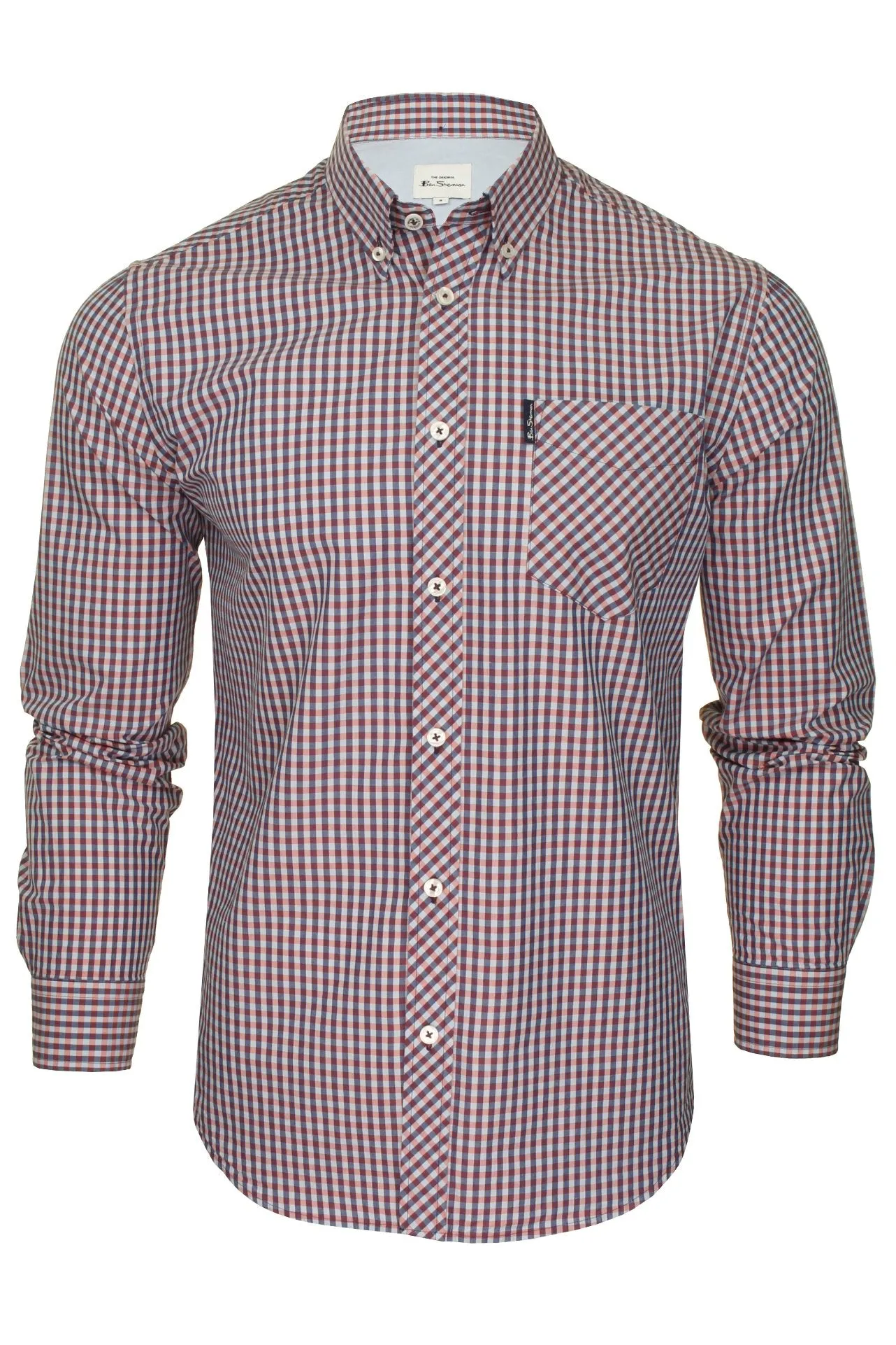 Ben Sherman Men's Signature Gingham Check Shirt, Button-Down Collar, Long Sleeves, Regular Fit