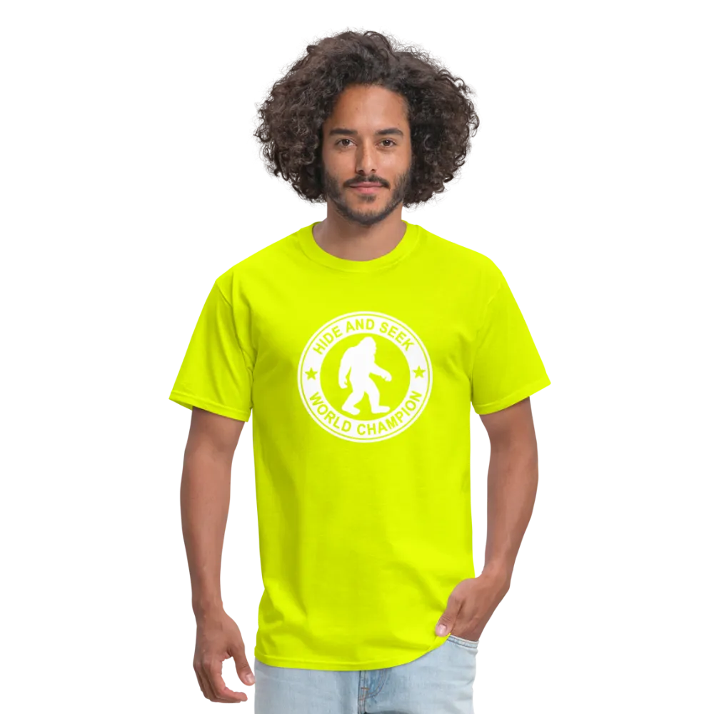 Bigfoot Hide & Seek Champ: Humorous Cryptozoology Legend Tee