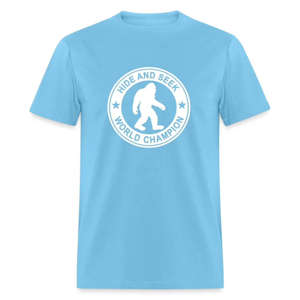 Bigfoot Hide & Seek Champ: Humorous Cryptozoology Legend Tee