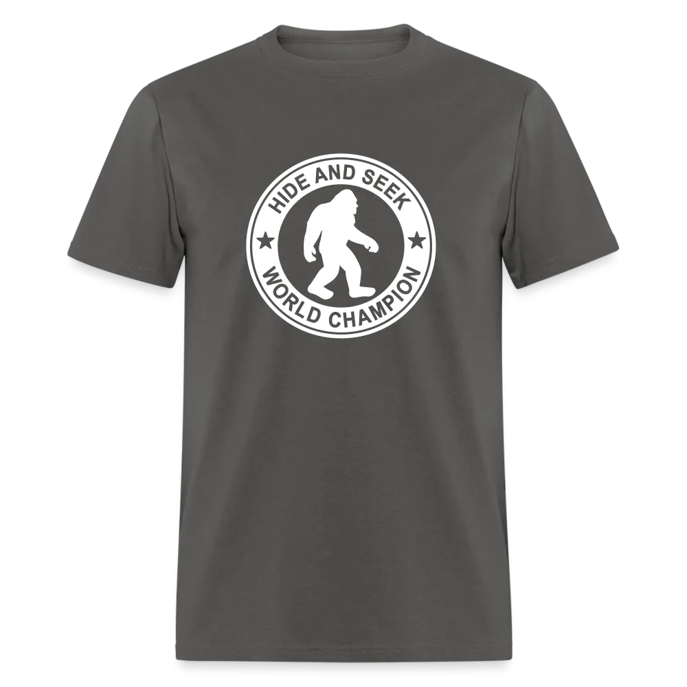 Bigfoot Hide & Seek Champ: Humorous Cryptozoology Legend Tee