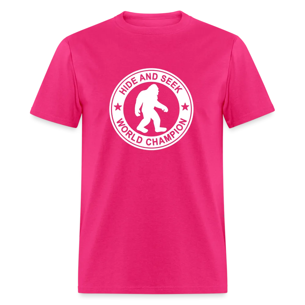 Bigfoot Hide & Seek Champ: Humorous Cryptozoology Legend Tee