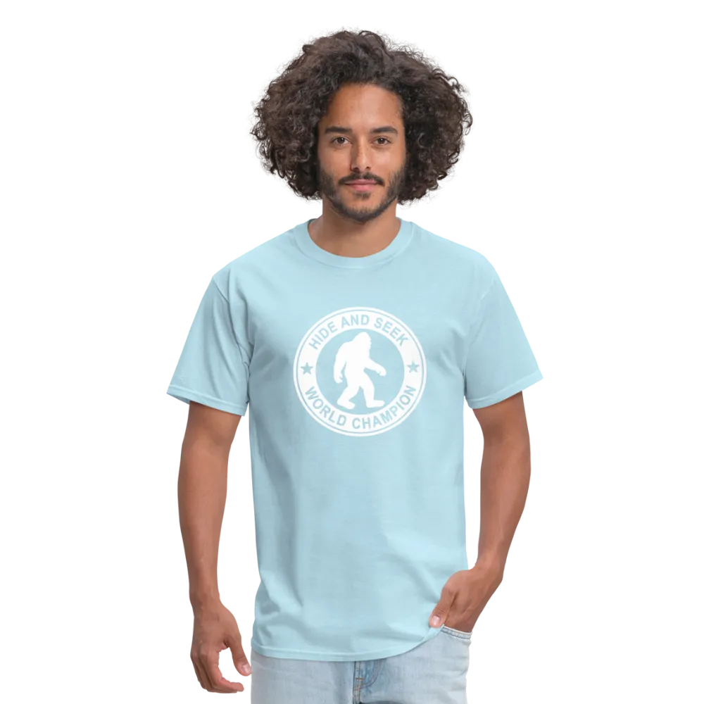 Bigfoot Hide & Seek Champ: Humorous Cryptozoology Legend Tee