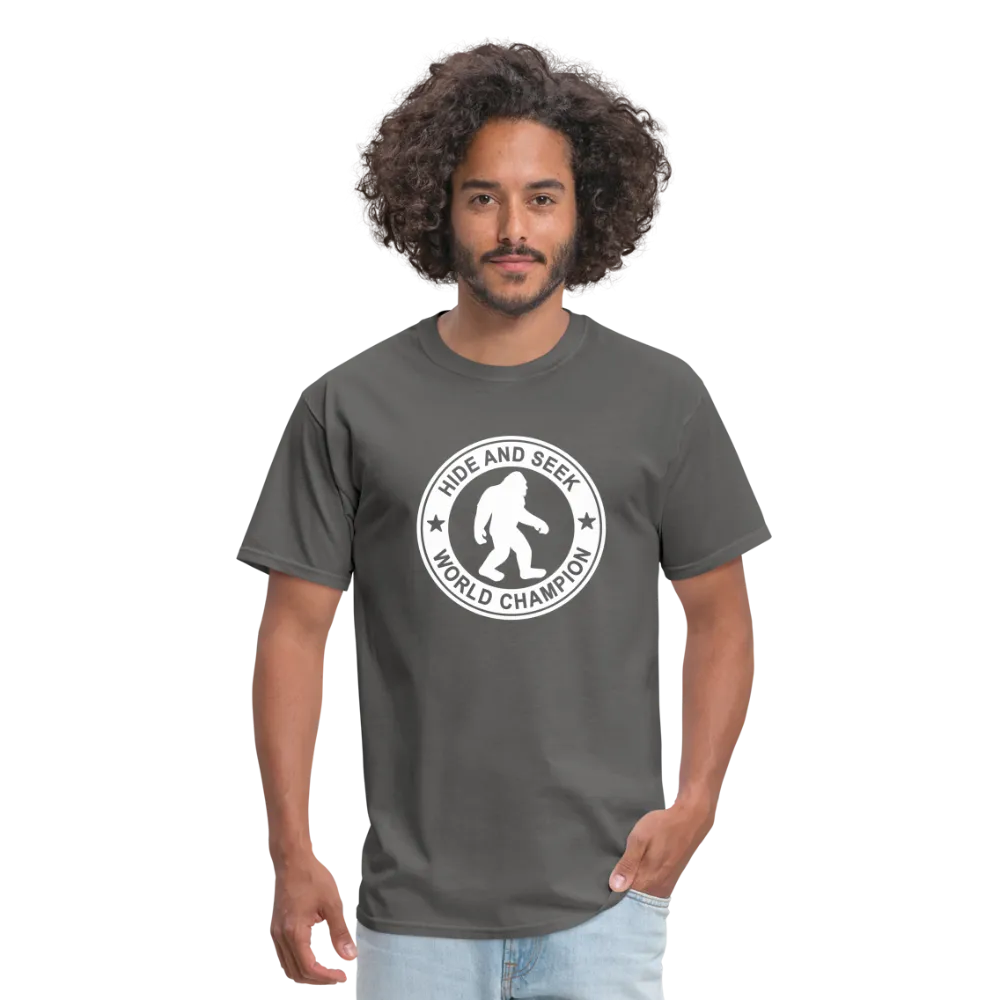 Bigfoot Hide & Seek Champ: Humorous Cryptozoology Legend Tee