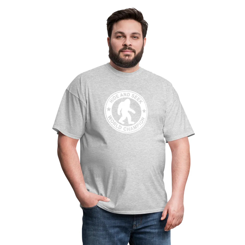 Bigfoot Hide & Seek Champ: Humorous Cryptozoology Legend Tee