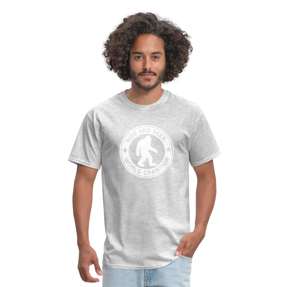 Bigfoot Hide & Seek Champ: Humorous Cryptozoology Legend Tee