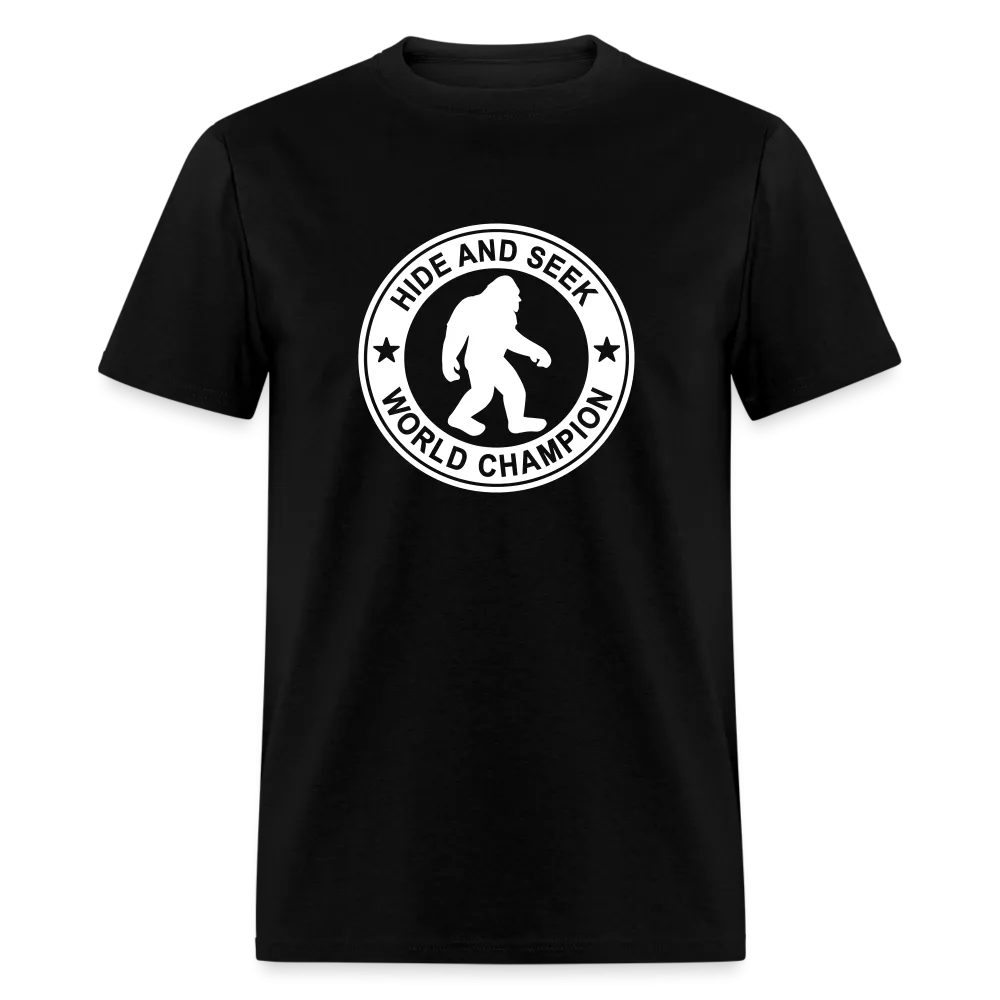 Bigfoot Hide & Seek Champ: Humorous Cryptozoology Legend Tee