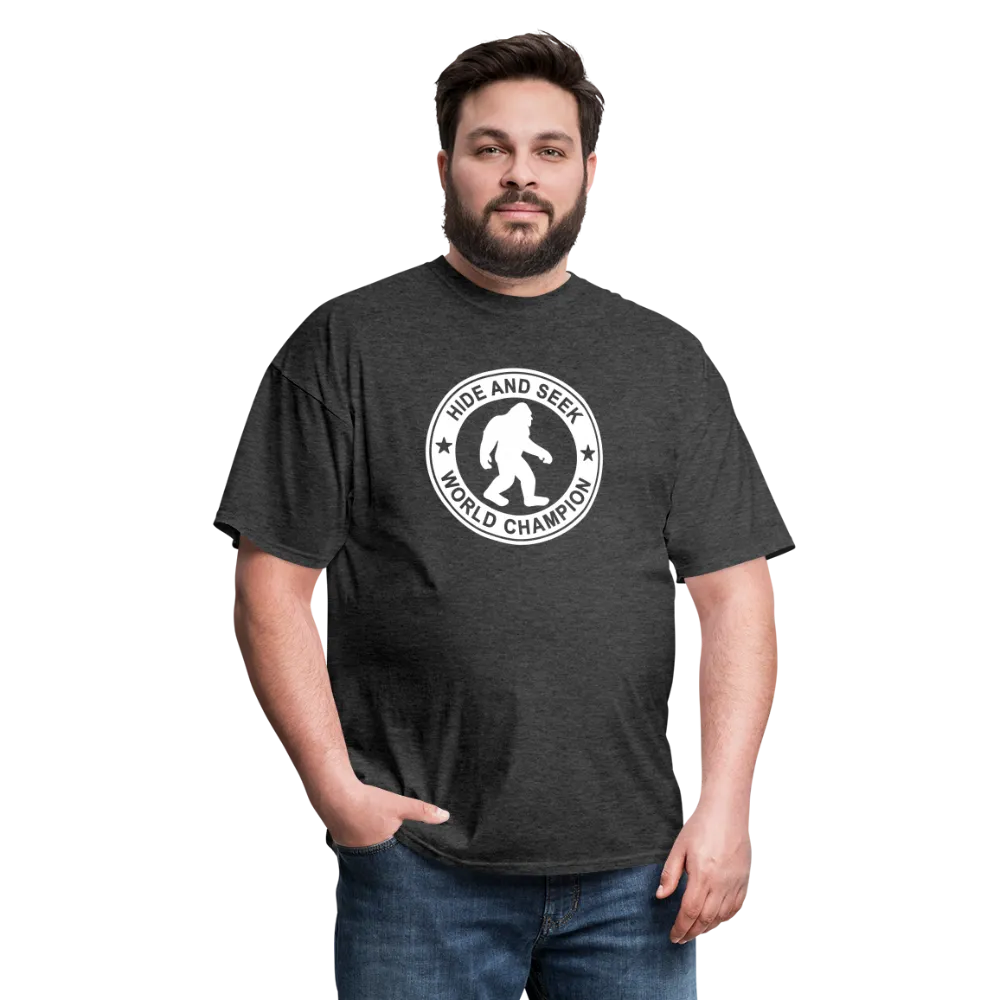 Bigfoot Hide & Seek Champ: Humorous Cryptozoology Legend Tee