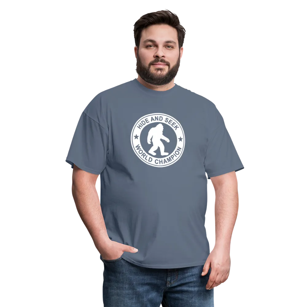 Bigfoot Hide & Seek Champ: Humorous Cryptozoology Legend Tee