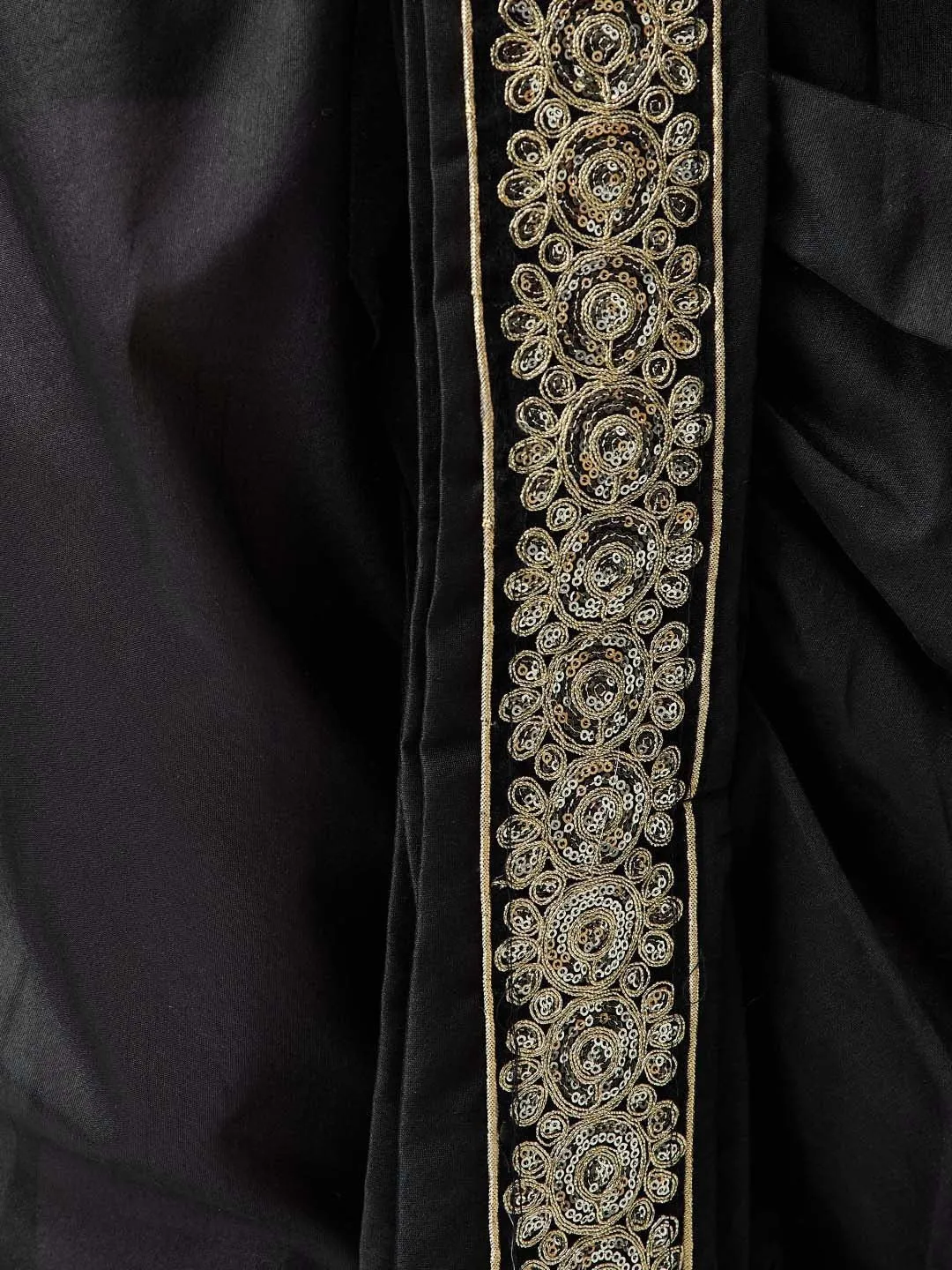 Black Embroidered Dhoti Pants