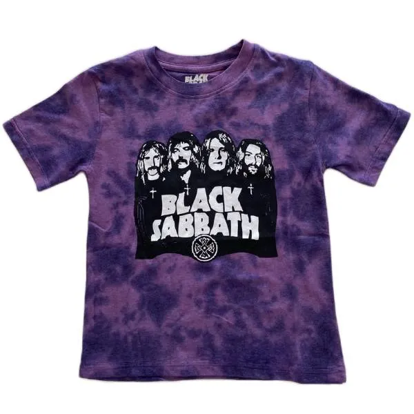 Black Sabbath Kids Purple Dye Wash T-Shirt - Black Sabbath Band & Logo