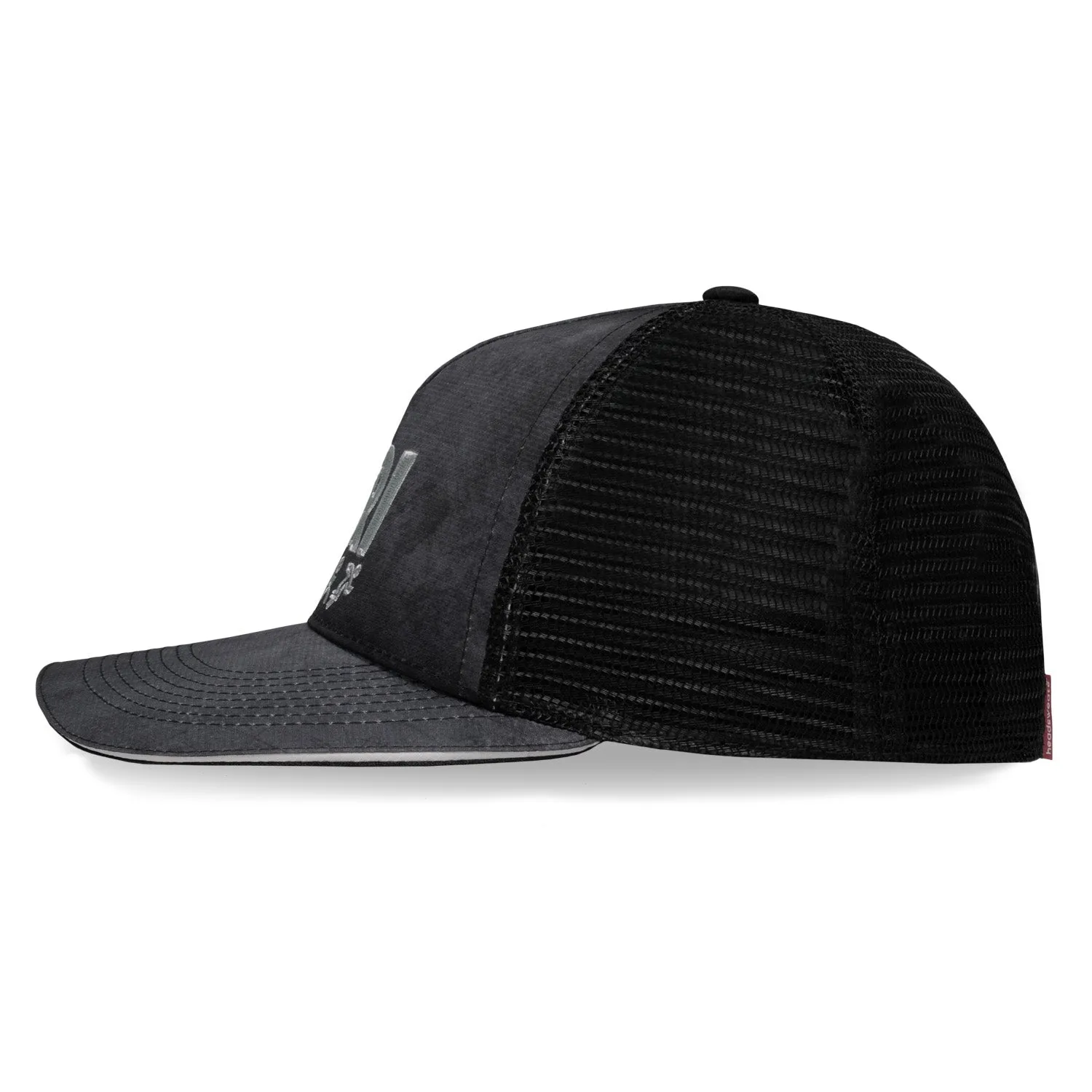 Black/Grey TRI 5 Panel Trucker Hat