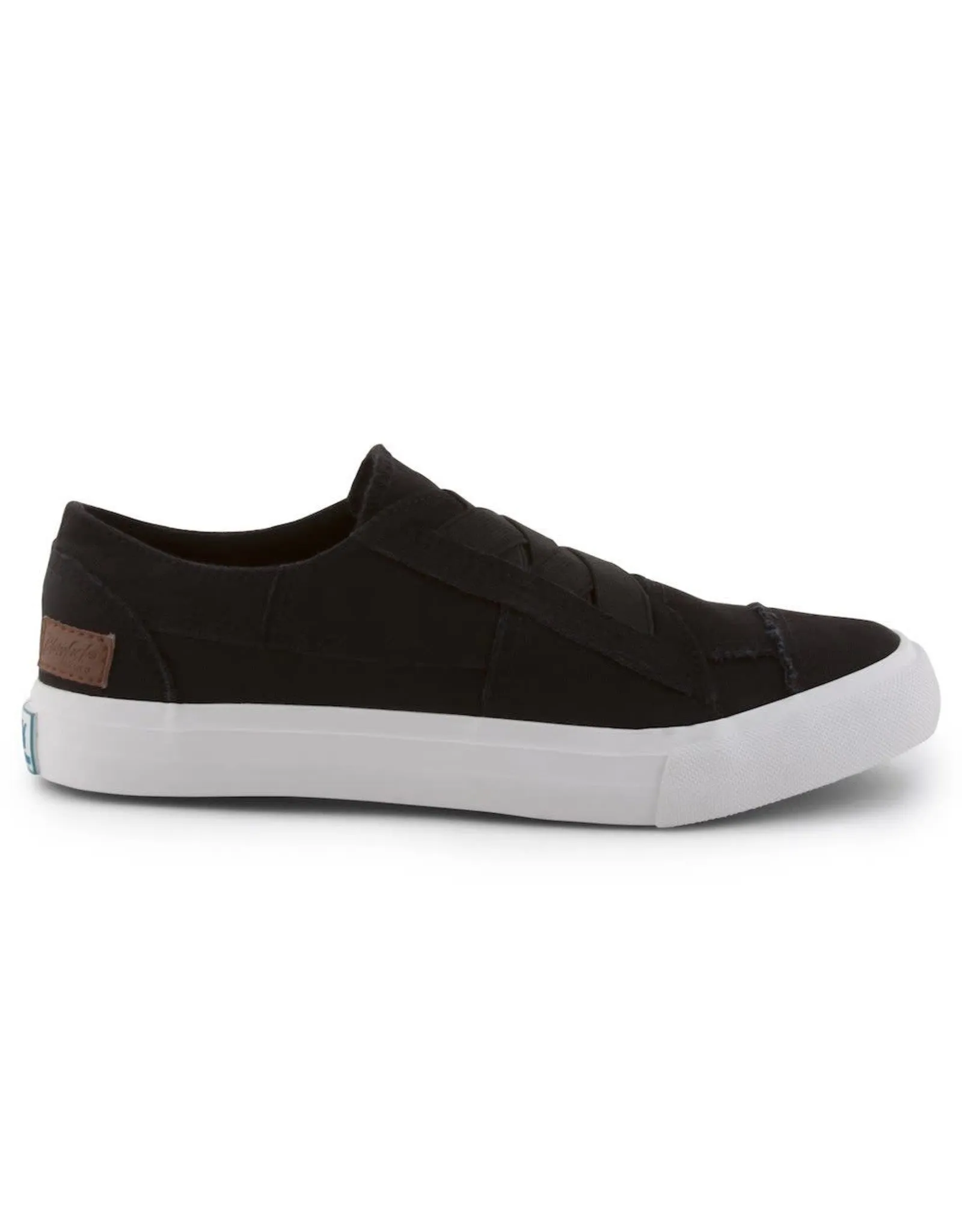 Blowfish Malibu Marley Black Color Washed Canvas Slip On Rounded Toe Sneaker