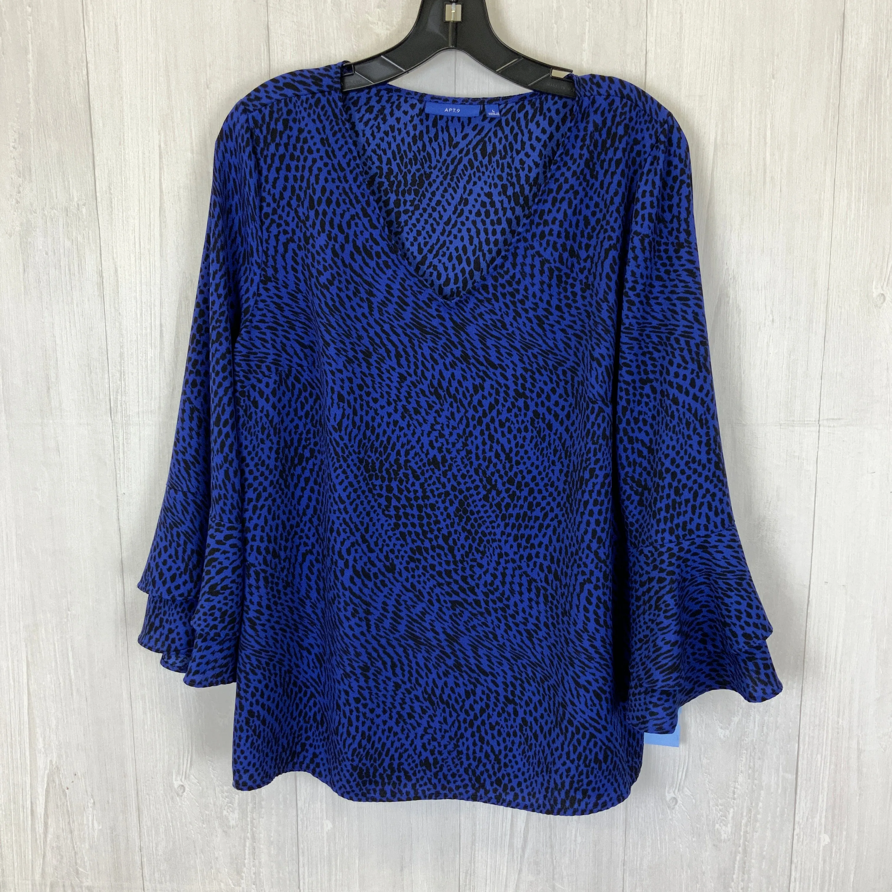 Blue Blouse Long Sleeve Apt 9, Size L