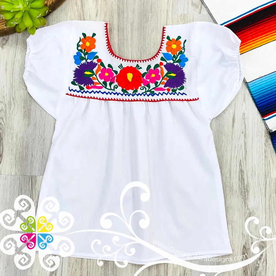 Blue Turquoise Primavera Girl Set - Mexican Children Outfit