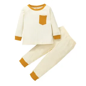 Boys 2 Piece Front Pocket Top & Trouser Set, Multicolour