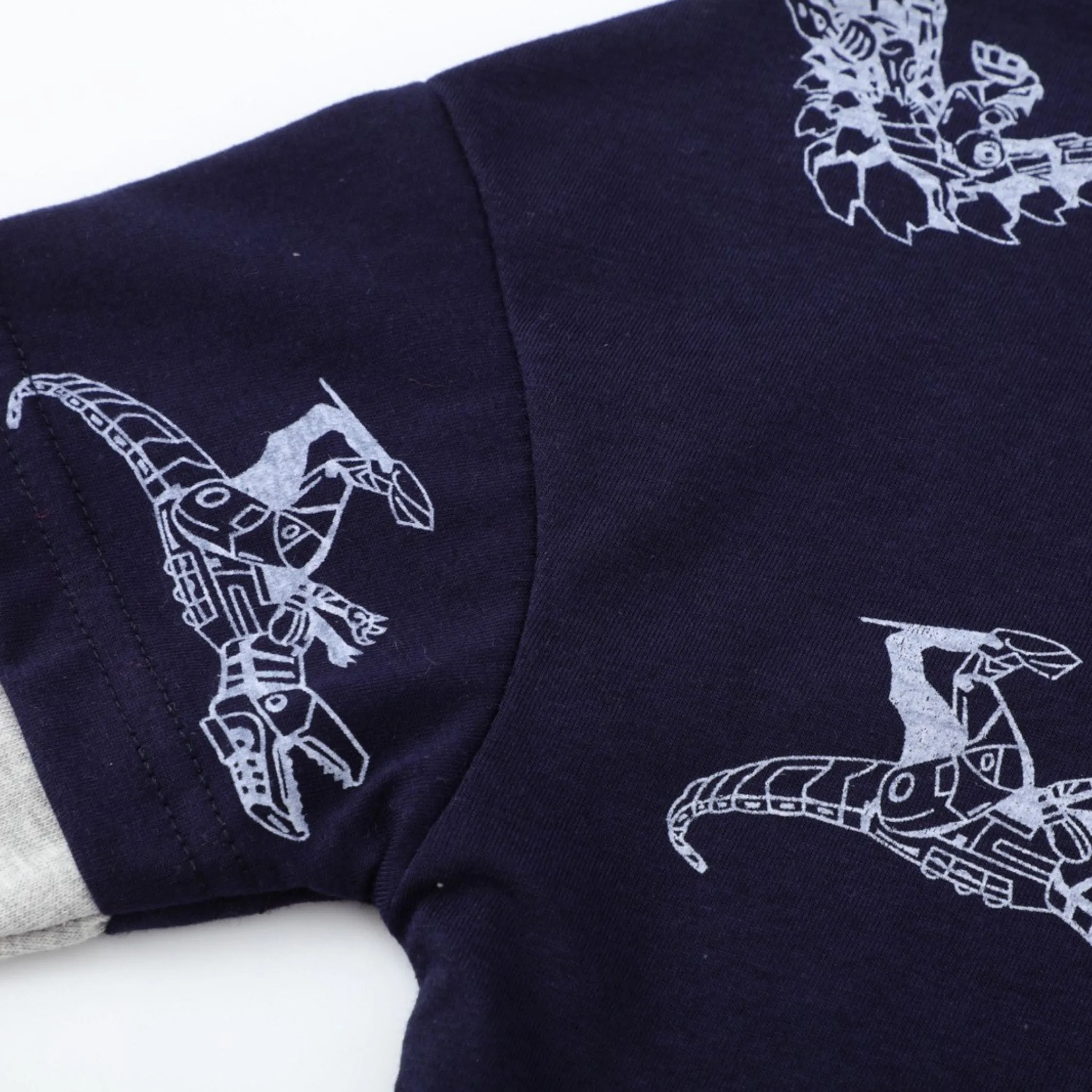 Boys Long Sleeve Dinosaur Print Blue